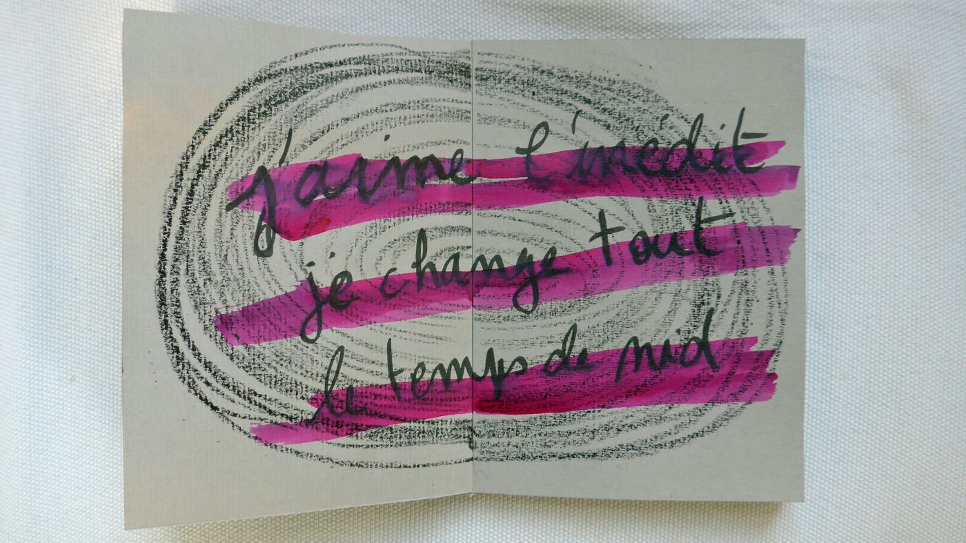 7. Boum! Boum ! di Noëlle Pujol, estratto con disegno preparatorio, 2020 