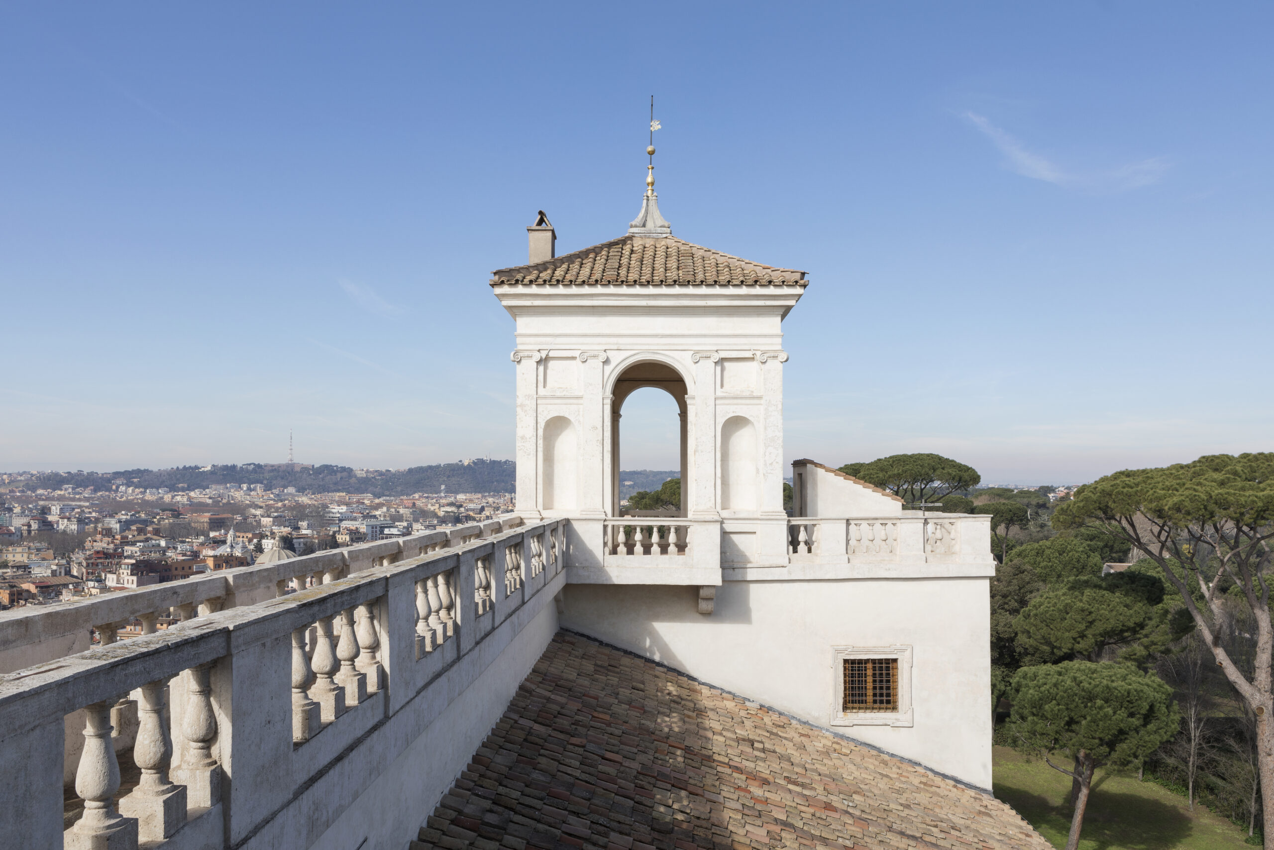 Panoramic view from the roof of Villa Medici